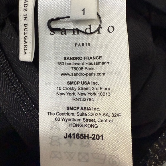 Sandro Paris Mini Glittery Black Skirt Size 1 - Picture 5 of 6